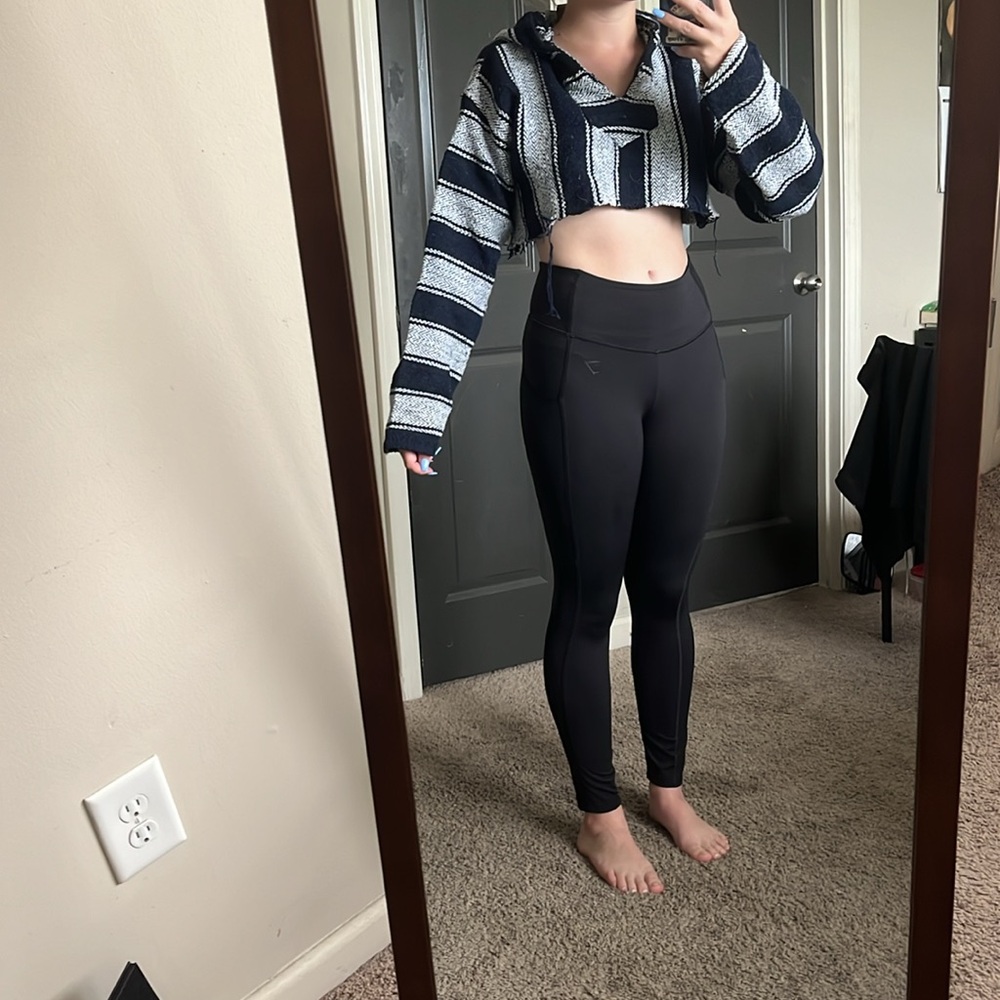 Cropped, hooded “rag” sweatshirt